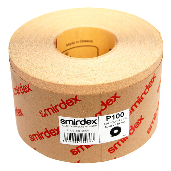 Наждачний папір Smirdex 820 Power Line у рулонах 116 мм х 25 м (50 м), Р=100